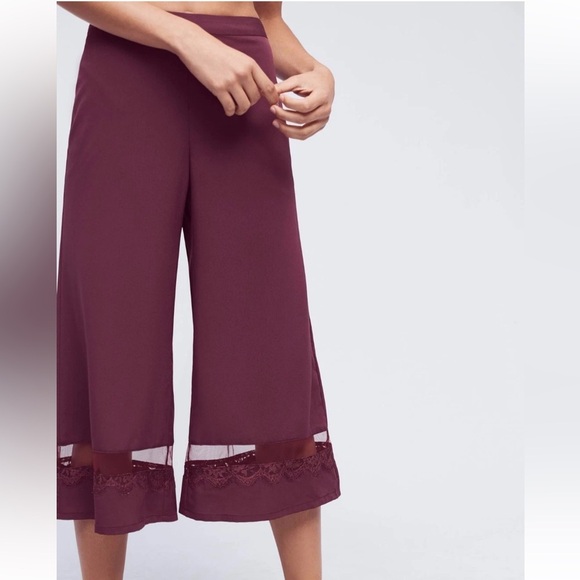 Anthropologie E by Eloise Breakfast in Bed Lounge Wine Pants Size M - Picture 13 of 13